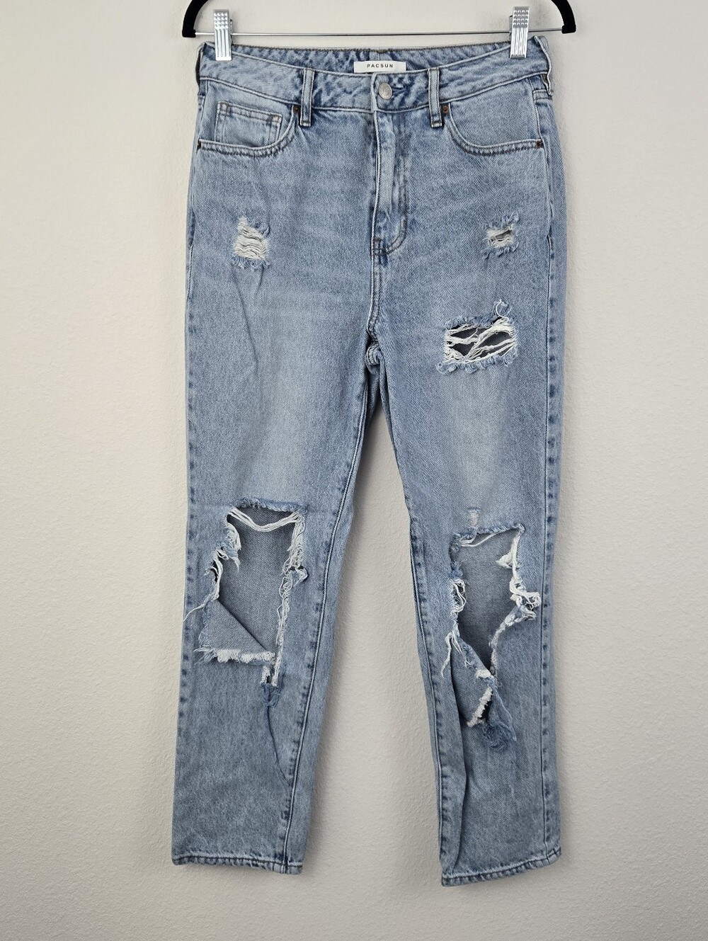 Pacsun Distressed Lightwash Mom Jean